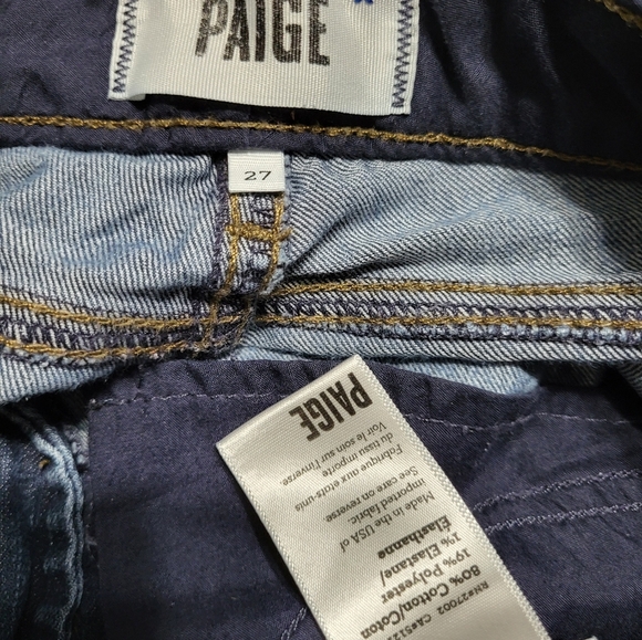 Paige Women Jean's Peg Skinny Size 27x27 - Picture 5 of 8